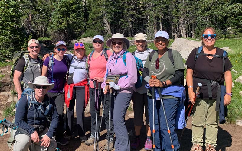 Blue Lake hikers training for Cancer to 14k program